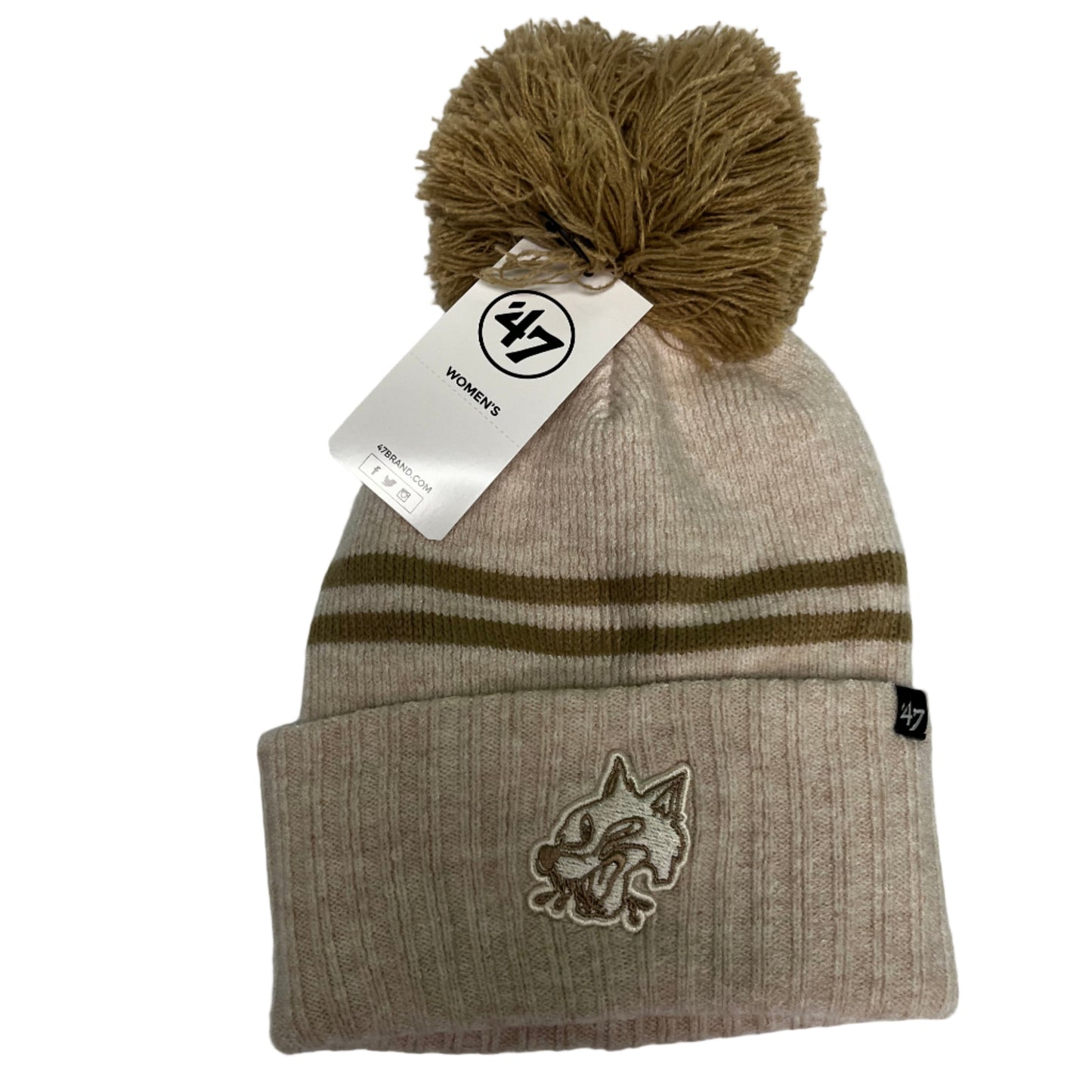 Wolves Ladies 47 Latte PomPom Toque