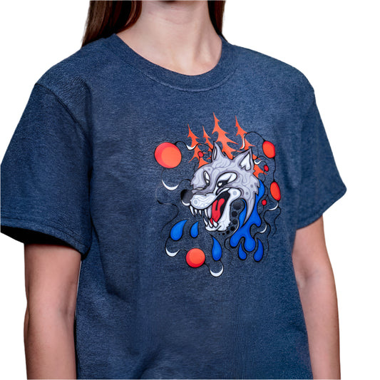 Wolves Youth Indigenous Navy T-Shirt PREORDER