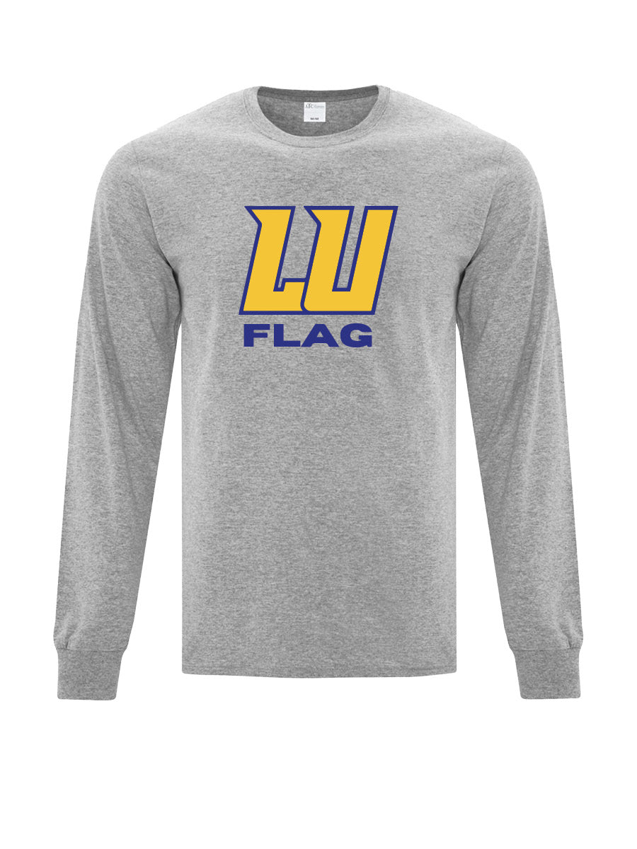 LU FLAG - Cotton Long Sleeve Athletic Heather - Printed Logo