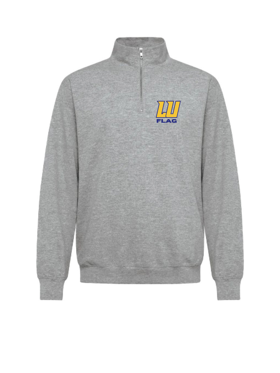 LU FLAG - Quarter Zip Athletic Heather - Embroidered Logo