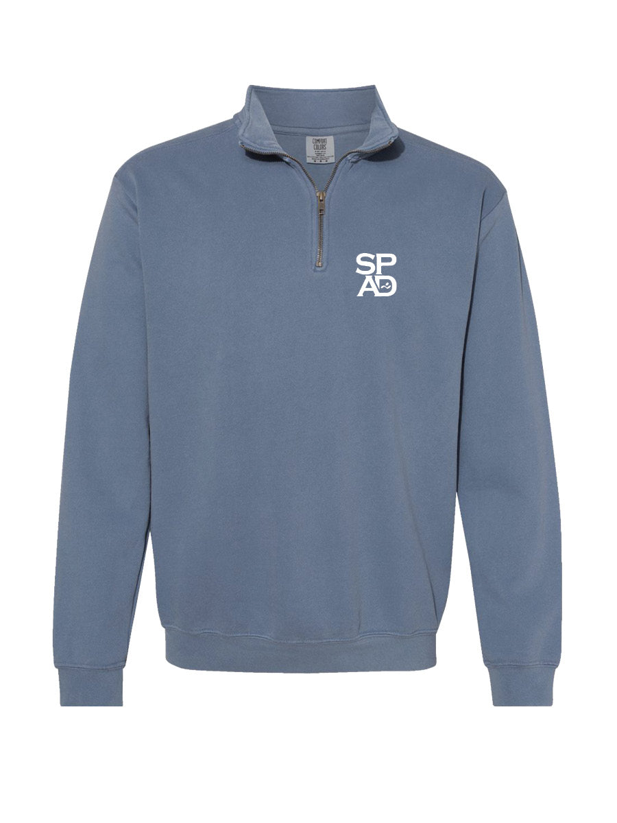 SPAD - Comfort Colours Quarter Zip Blue Jean - Embroidered Logo