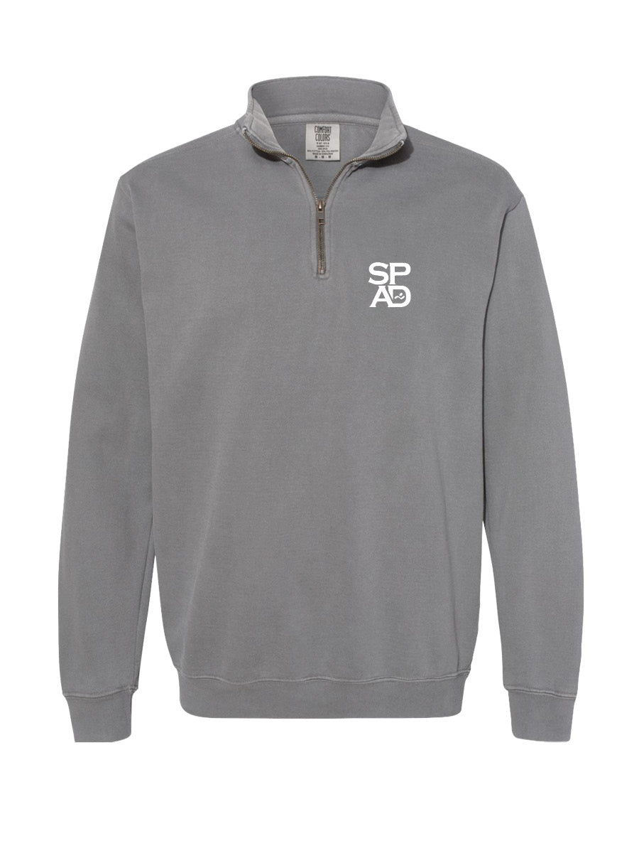 SPAD - Comfort Colours Quarter Zip Grey - Embroidered Logo