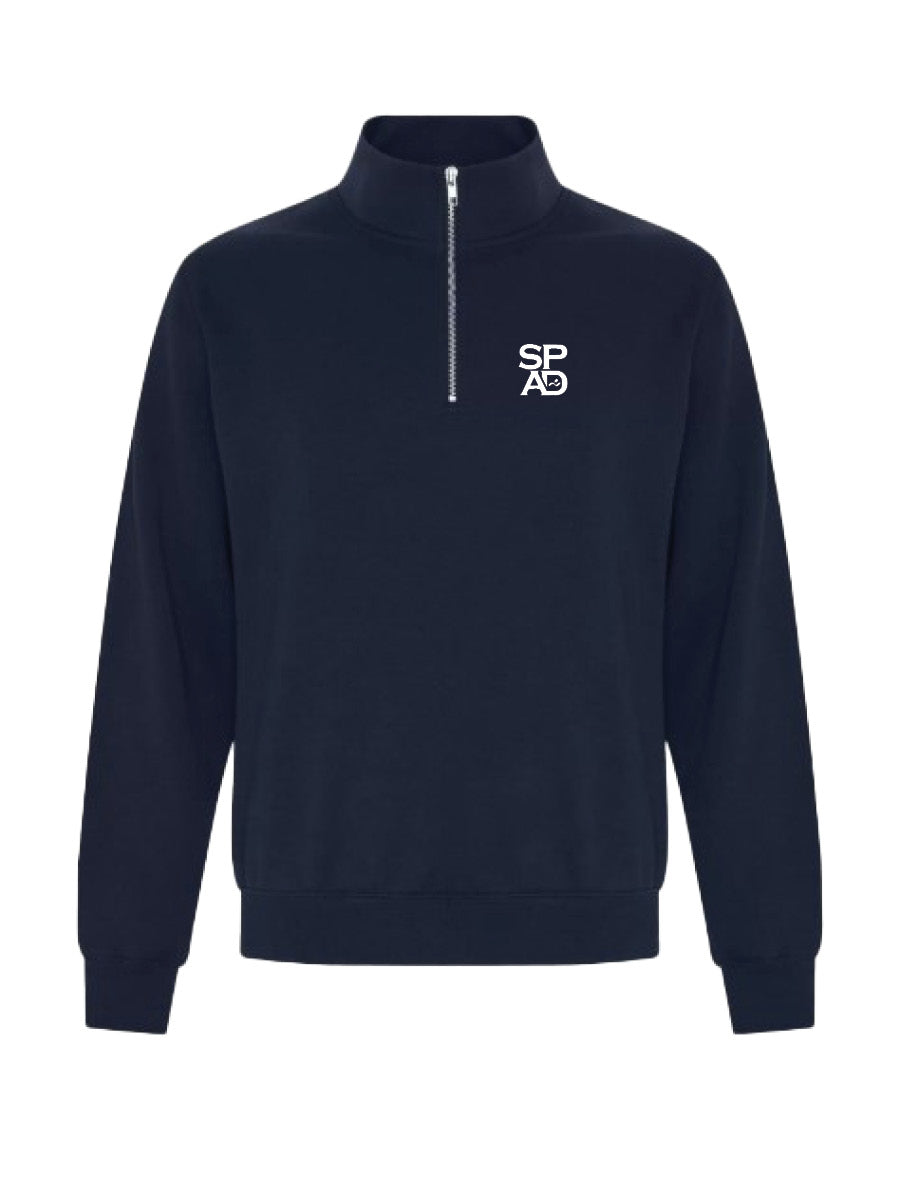 SPAD - Quarter Zip Navy - Embroidered Logo