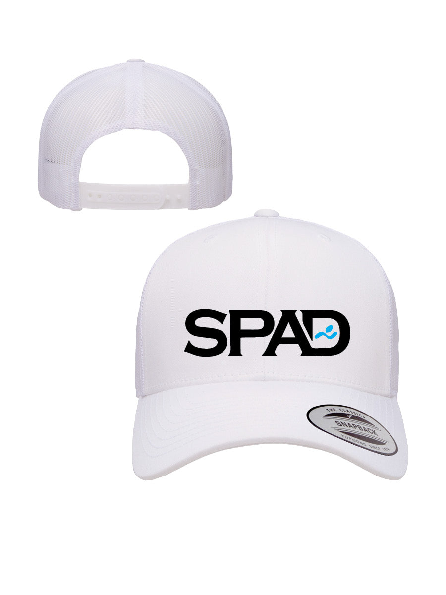 SPAD - Yupoong Trucker Cap White on White - Embroidered Logo