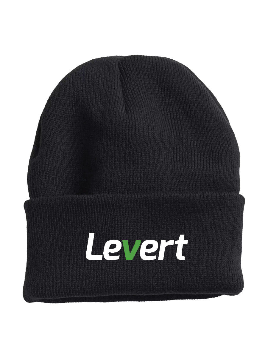 Levert - Flip Cuff Beanie - Embroidered Logo - OSFA