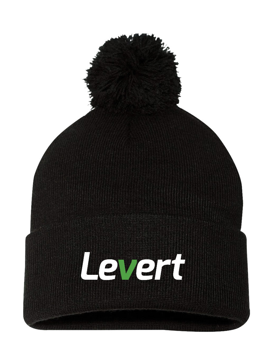 Levert - Pom Pom Toque - Embroidered Logo - OSFA
