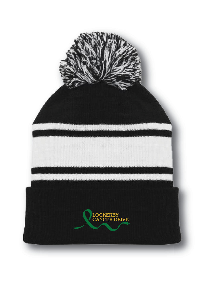 LOCKERBY CD - Black Pom Toque - Embroidered Logo