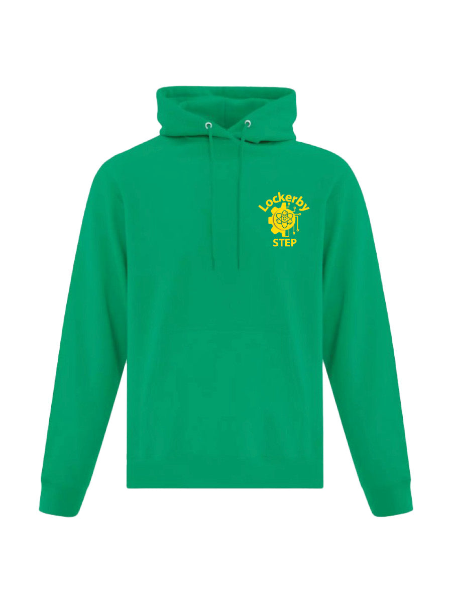 LOCKERBY STEP - Green Hoodie - Left Chest Embroidered Logo