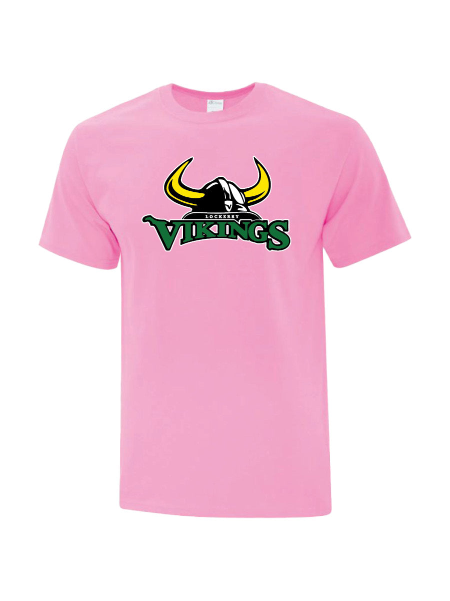 LOCKERBY - Pink Cotton T-Shirt - Printed Logo