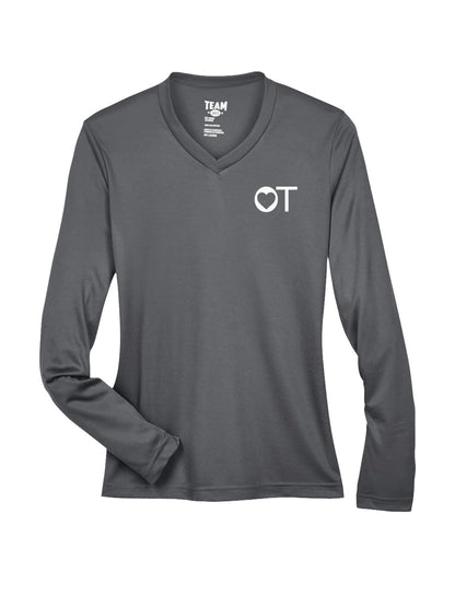 OT – Ladies Long Sleeve DriFit Shirt – Grey