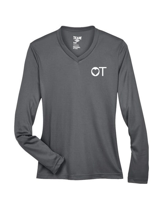 OT – Ladies Long Sleeve DriFit Shirt – Grey