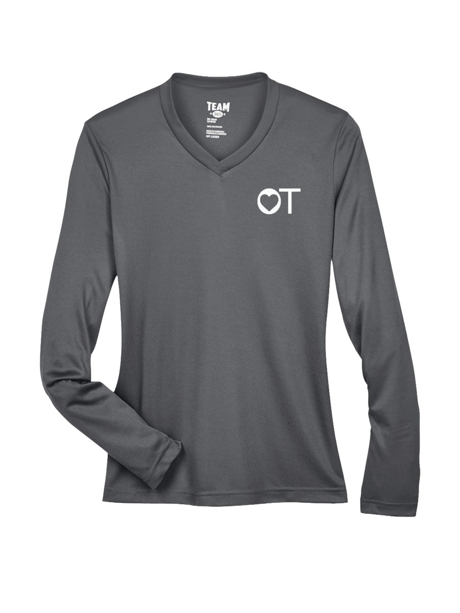OT – Ladies Long Sleeve DriFit Shirt – Grey