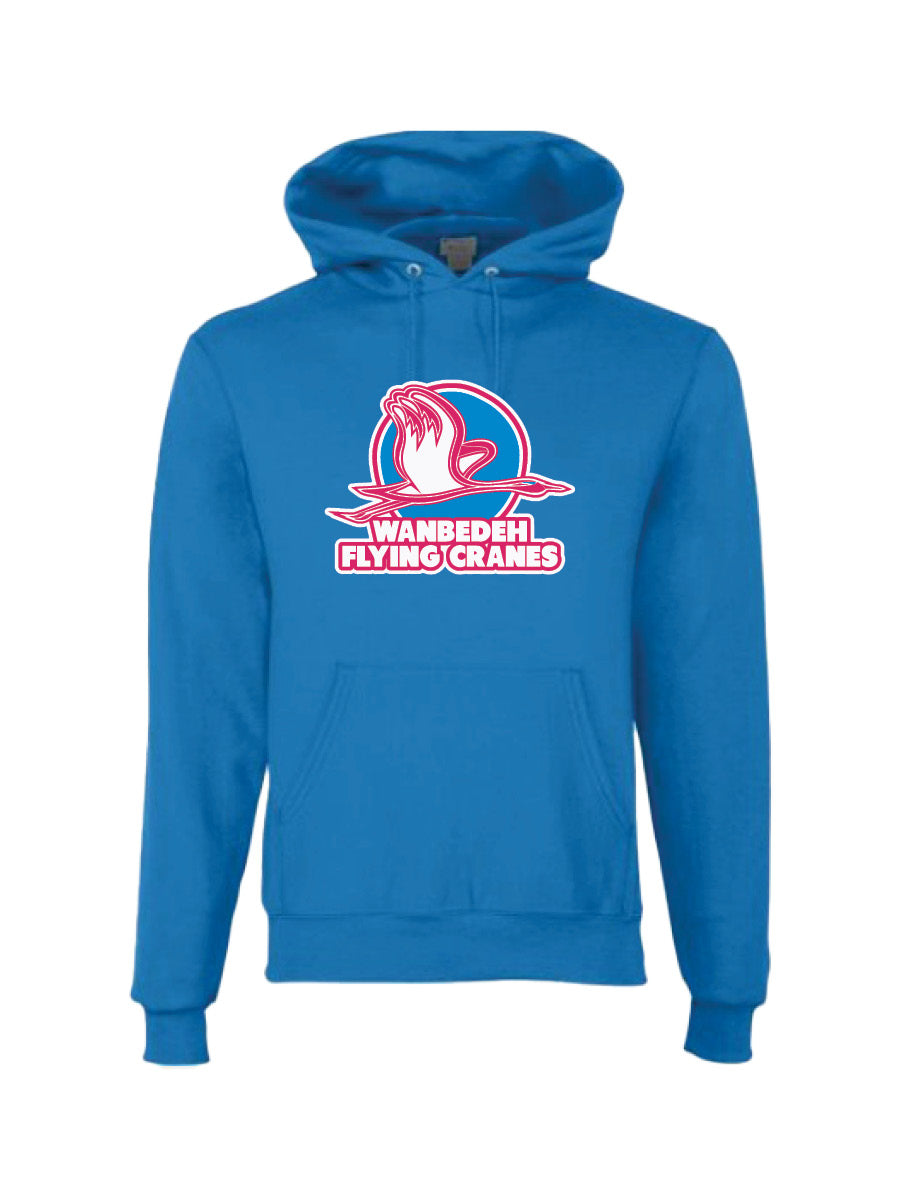 FLYING CRANES - Blue Printed Champion Hoodie