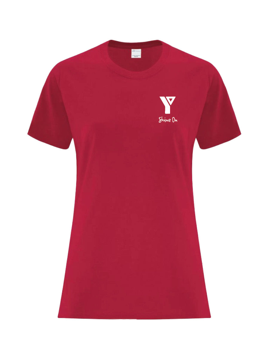 YMCA H&W - Ladies Cotton T-Shirt - Printed Logo
