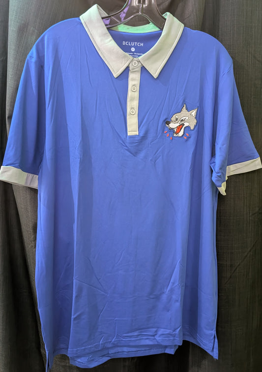 Wolves BClutch Two Tone Blue Polo Shirt