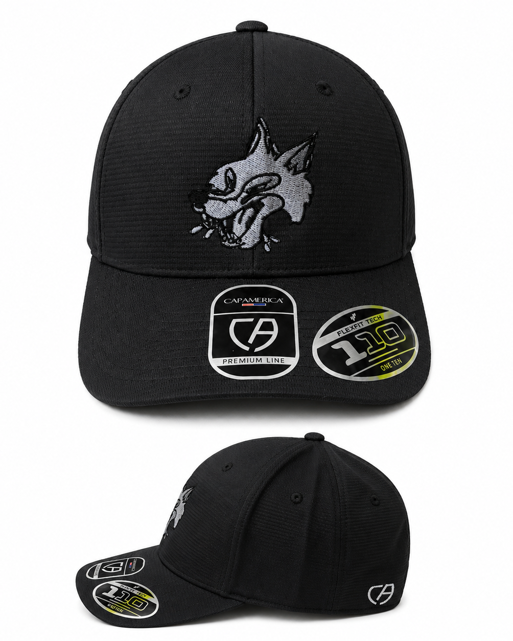 Wolves Black Tone on Tone Flex Fit Snapback Hat