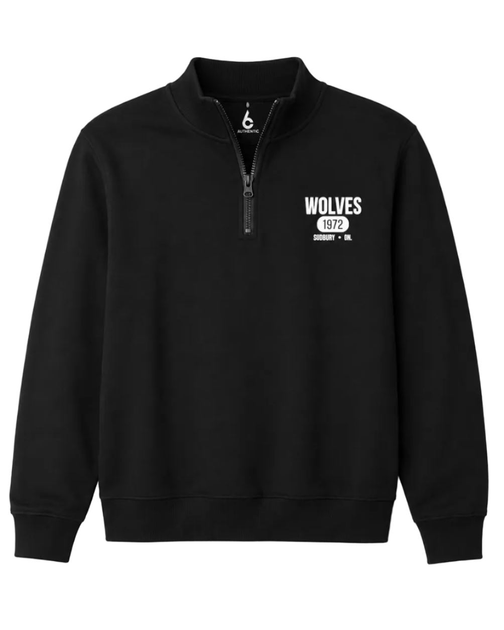 Wolves BClutch Black 1/4 Zip