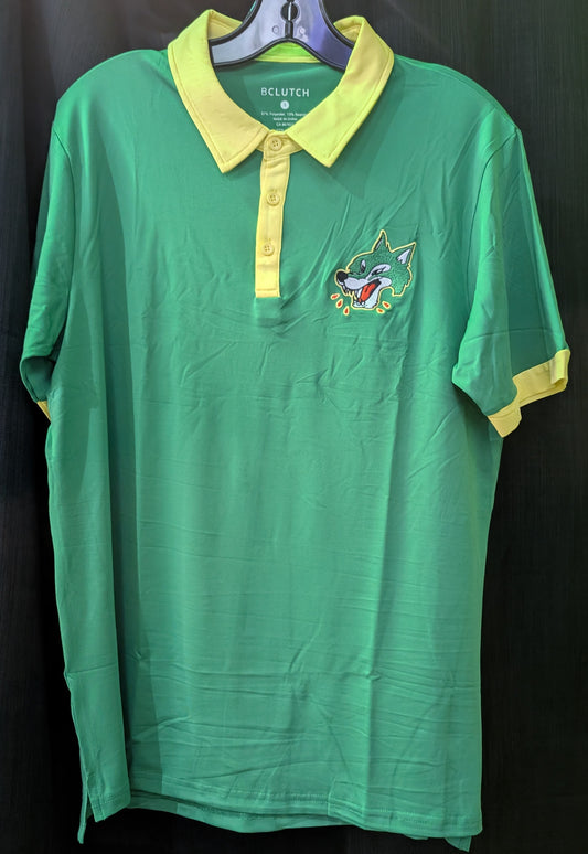 Wolves BClutch Two Tone Green Polo Shirt