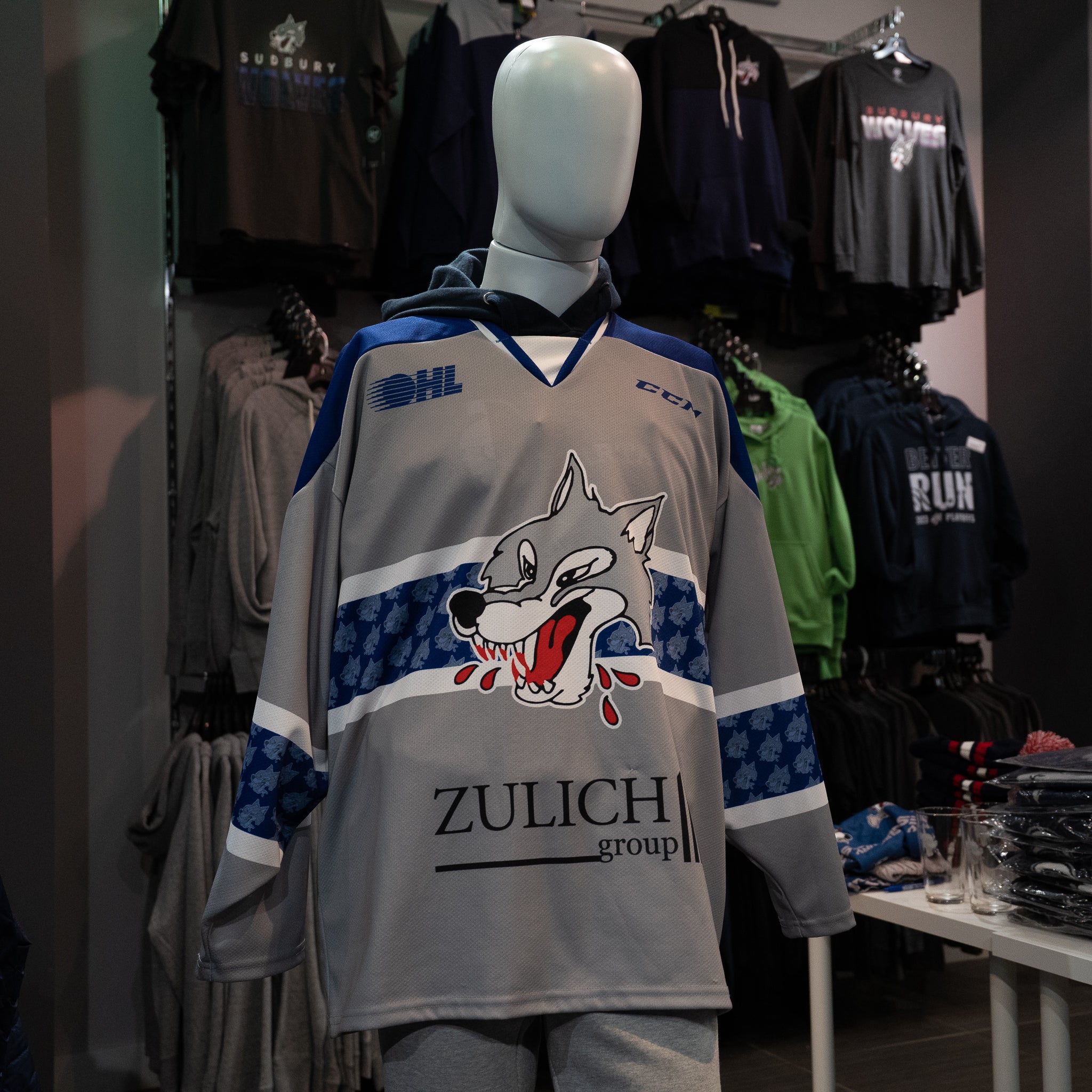 Wolves Grey Warm Up Jerseys