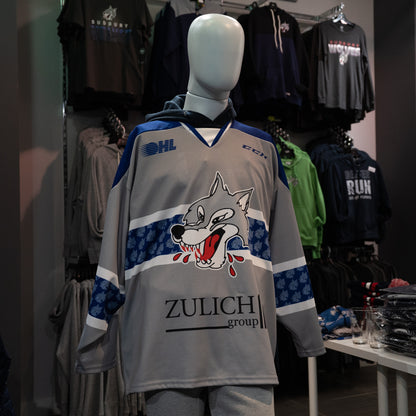 Wolves Grey Warm Up Jerseys