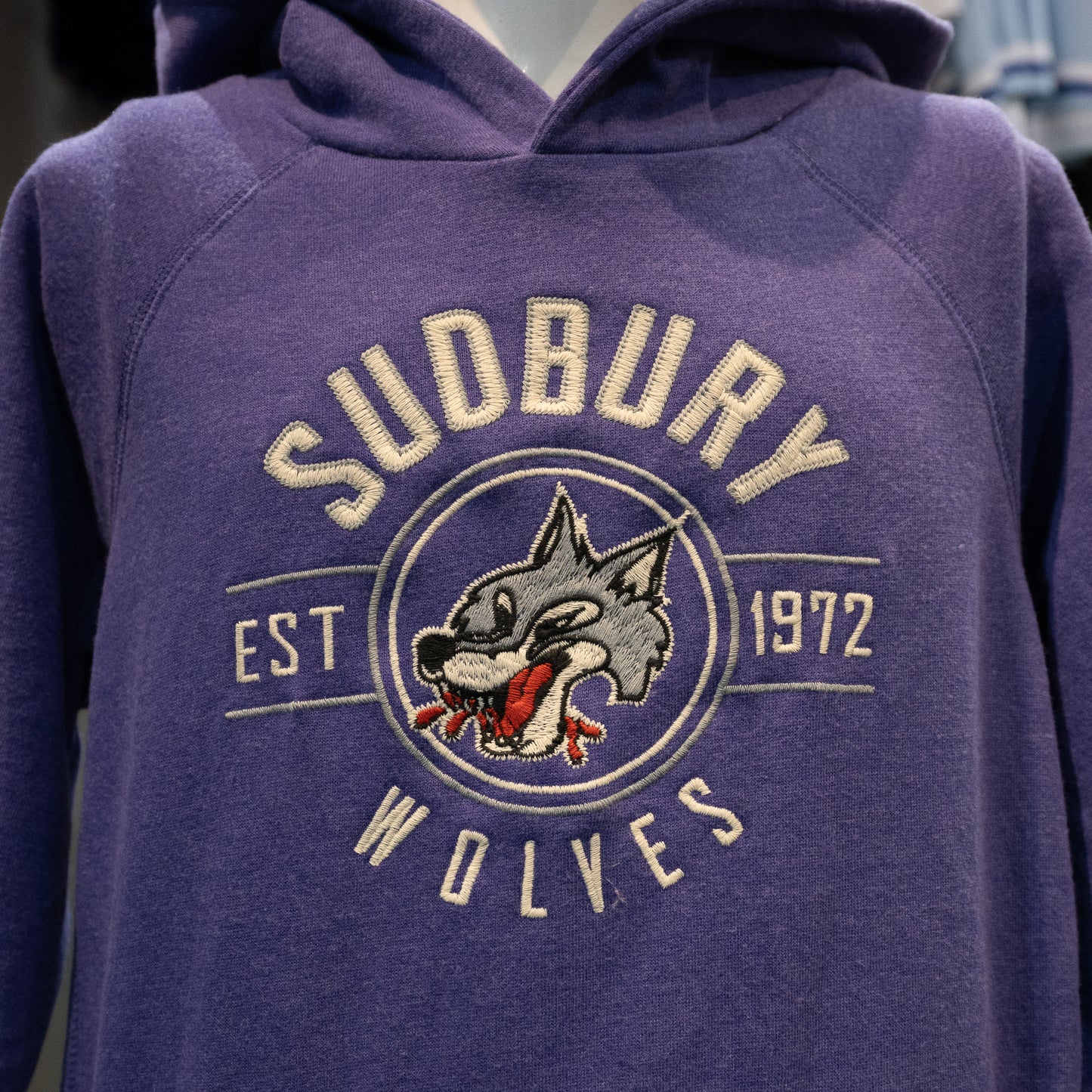 Wolves Youth Purple Campus Crew Hoodie