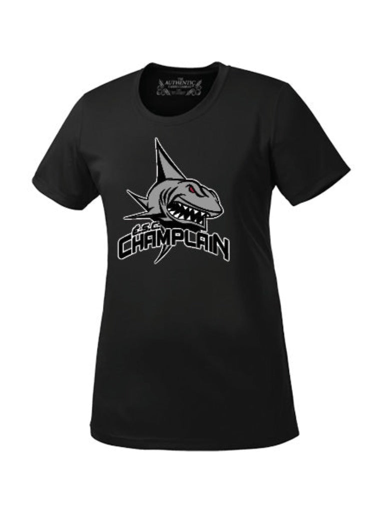 CHAMPLAIN - Black ProTeam Gym Shirt (Ladies)