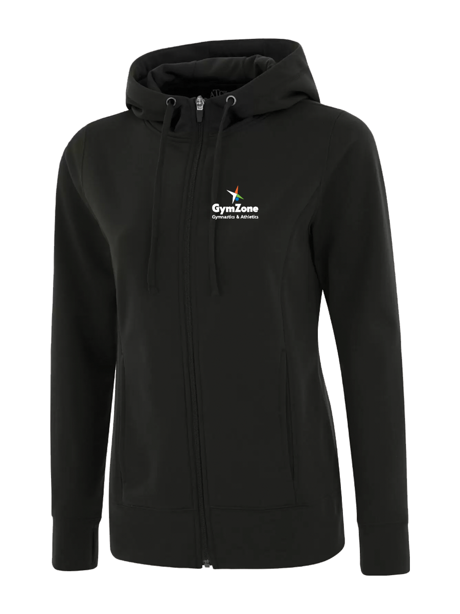 GymZone Ladies Game Day Fleece Full Zip Hoodie - Printed Logo