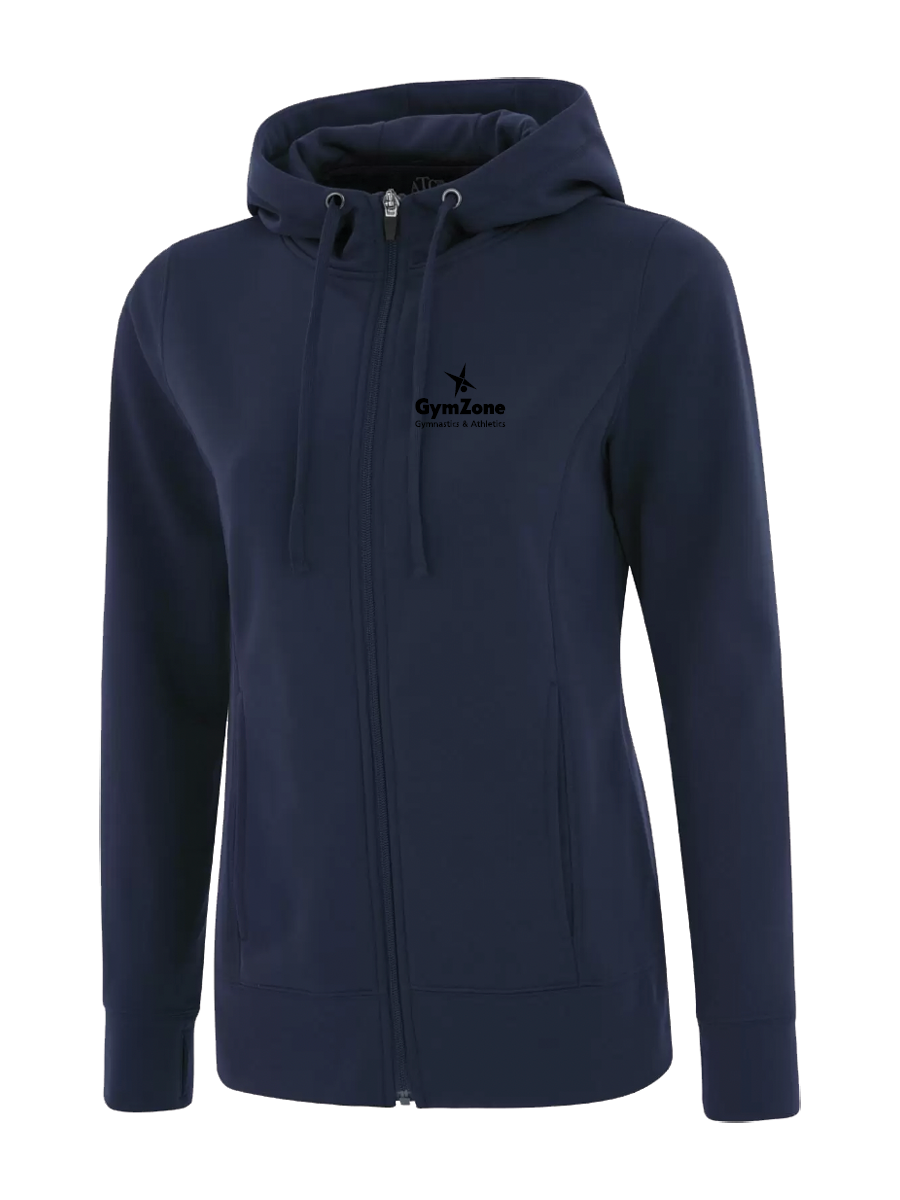 GymZone Ladies Game Day Fleece Full Zip Hoodie - Printed Logo