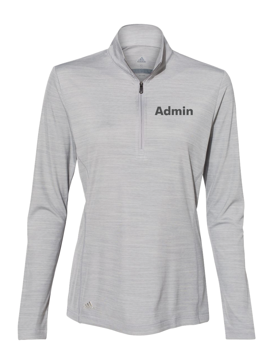 GymZone Adidas Women's Lightweight Mélange Quarter-Zip Pullover  - Printed Logo