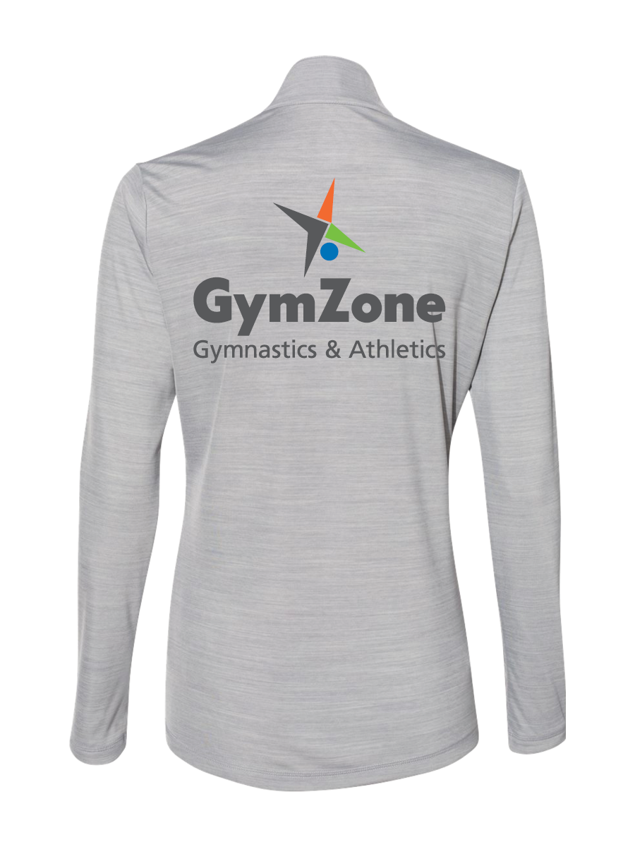 GymZone Adidas Women's Lightweight Mélange Quarter-Zip Pullover  - Printed Logo