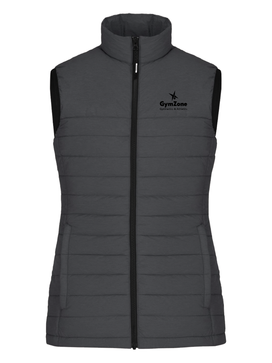 GymZone Ladies Inuvik Puffer Vest - Embroidered Logo