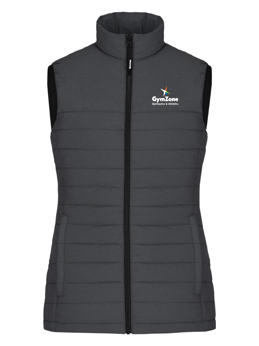 GymZone Ladies Inuvik Puffer Vest - Embroidered Logo