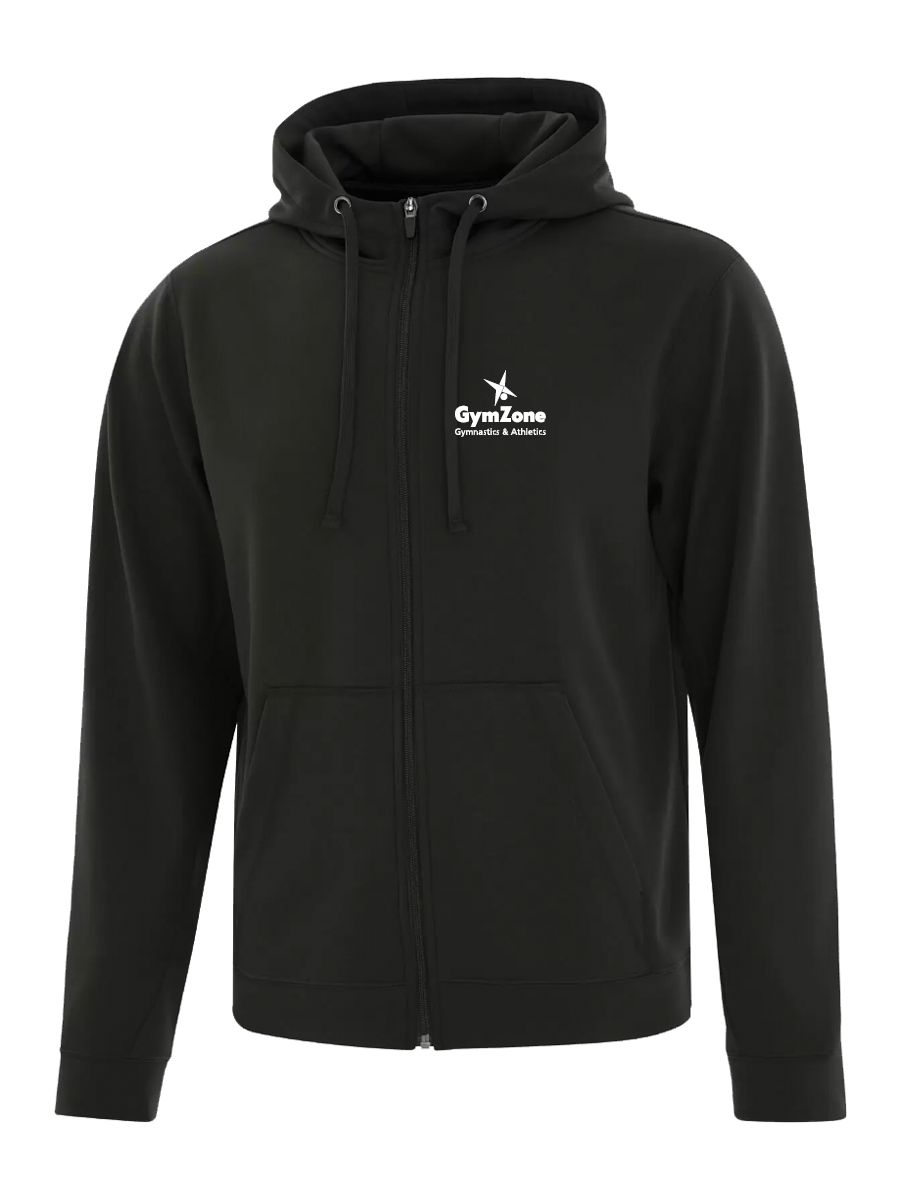 GymZone Mens Game Day Fleece Full Zip Hoodie - Printed Logo