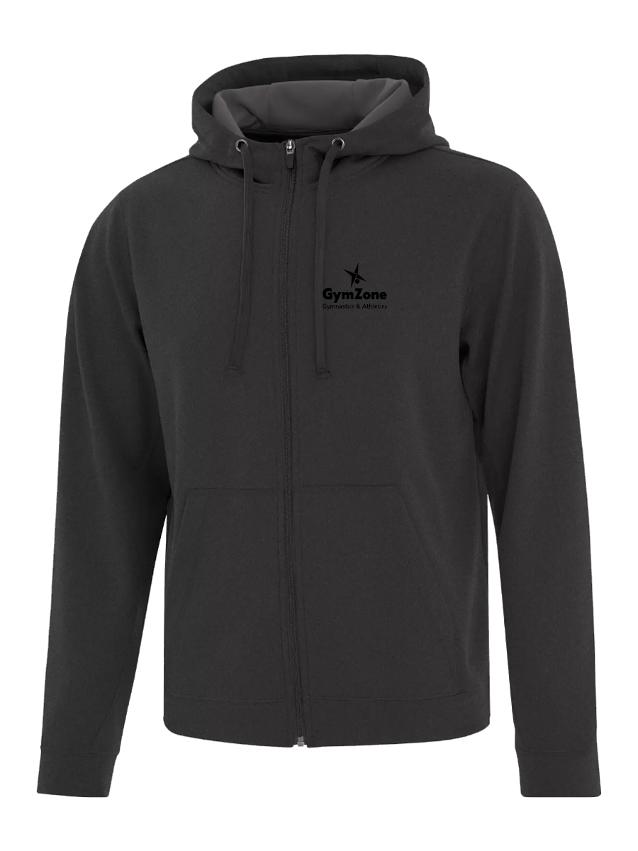 GymZone Mens Game Day Fleece Full Zip Hoodie - Printed Logo