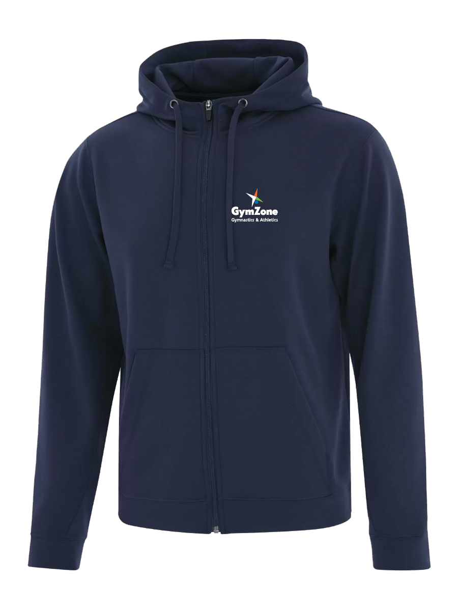 GymZone Mens Game Day Fleece Full Zip Hoodie - Printed Logo