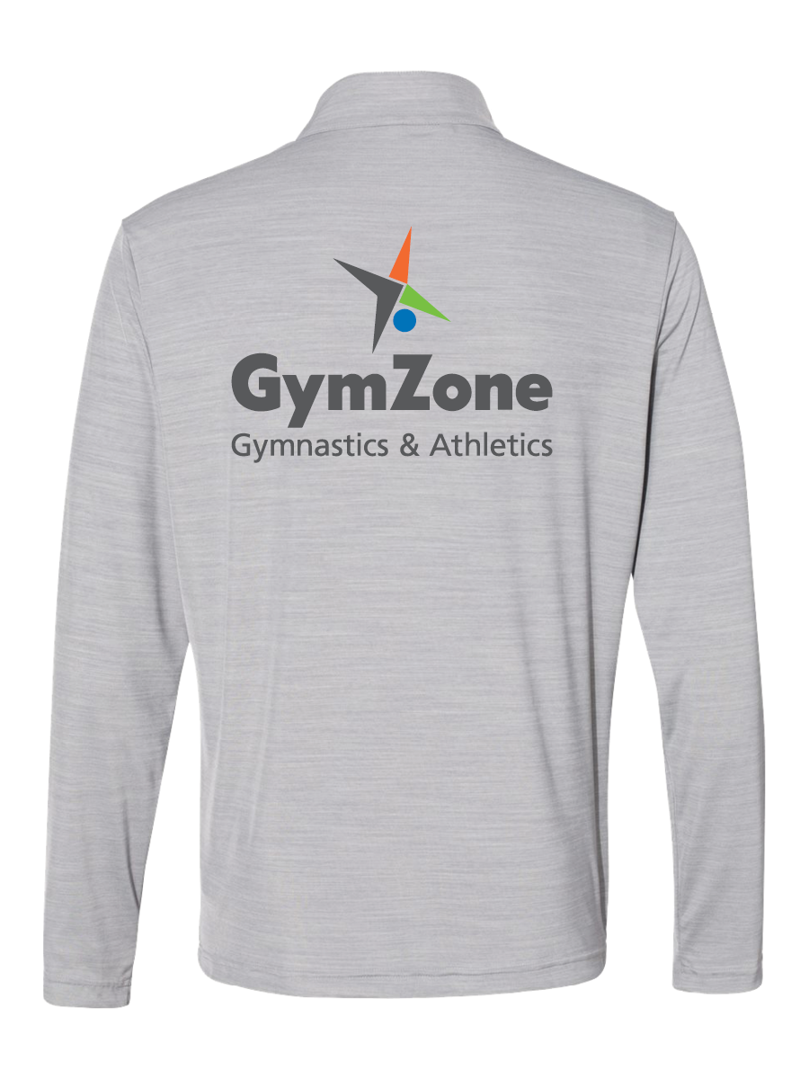 GymZone Adidas Men's Lightweight Mélange Quarter-Zip Pullover - Printed Logo