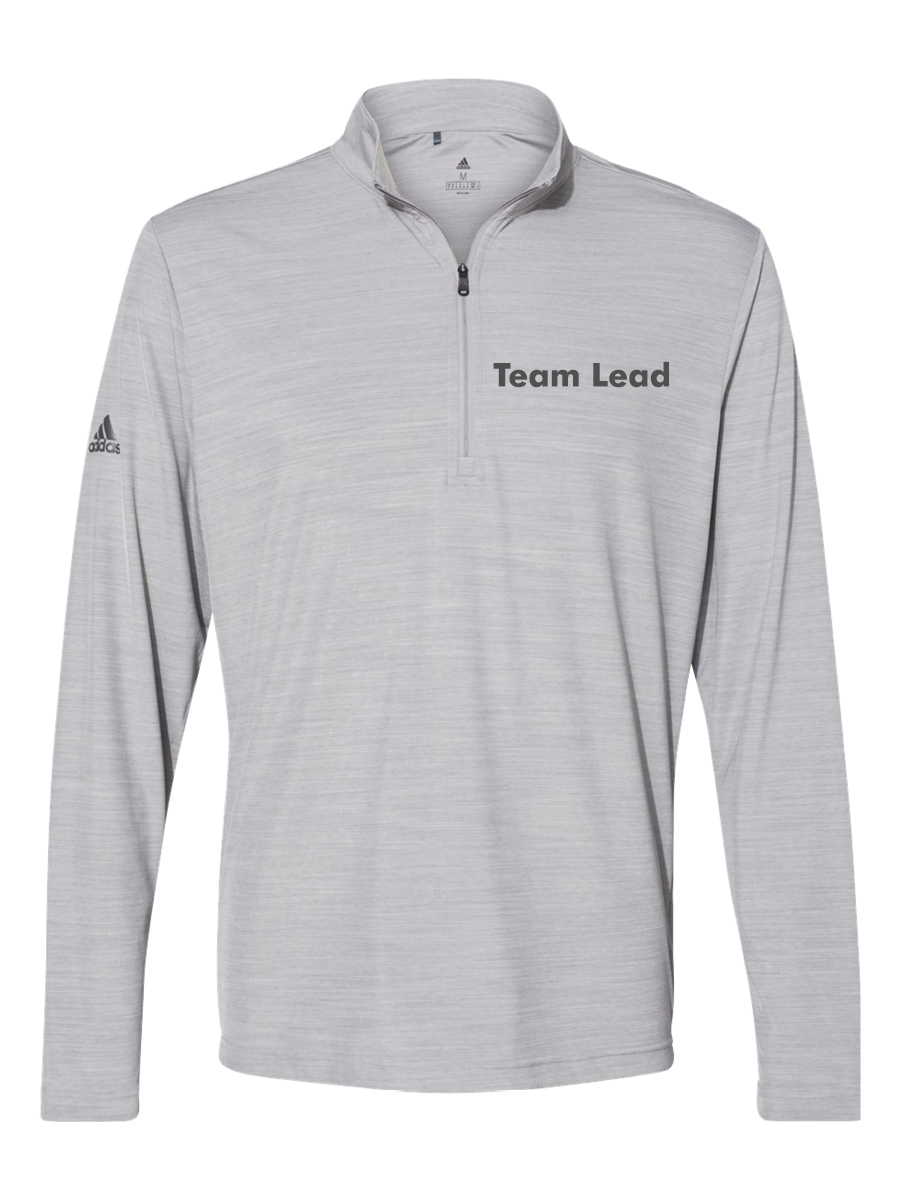GymZone Adidas Men's Lightweight Mélange Quarter-Zip Pullover - Printed Logo