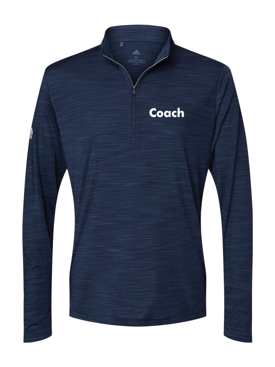 GymZone Adidas Men's Lightweight Mélange Quarter-Zip Pullover - Printed Logo