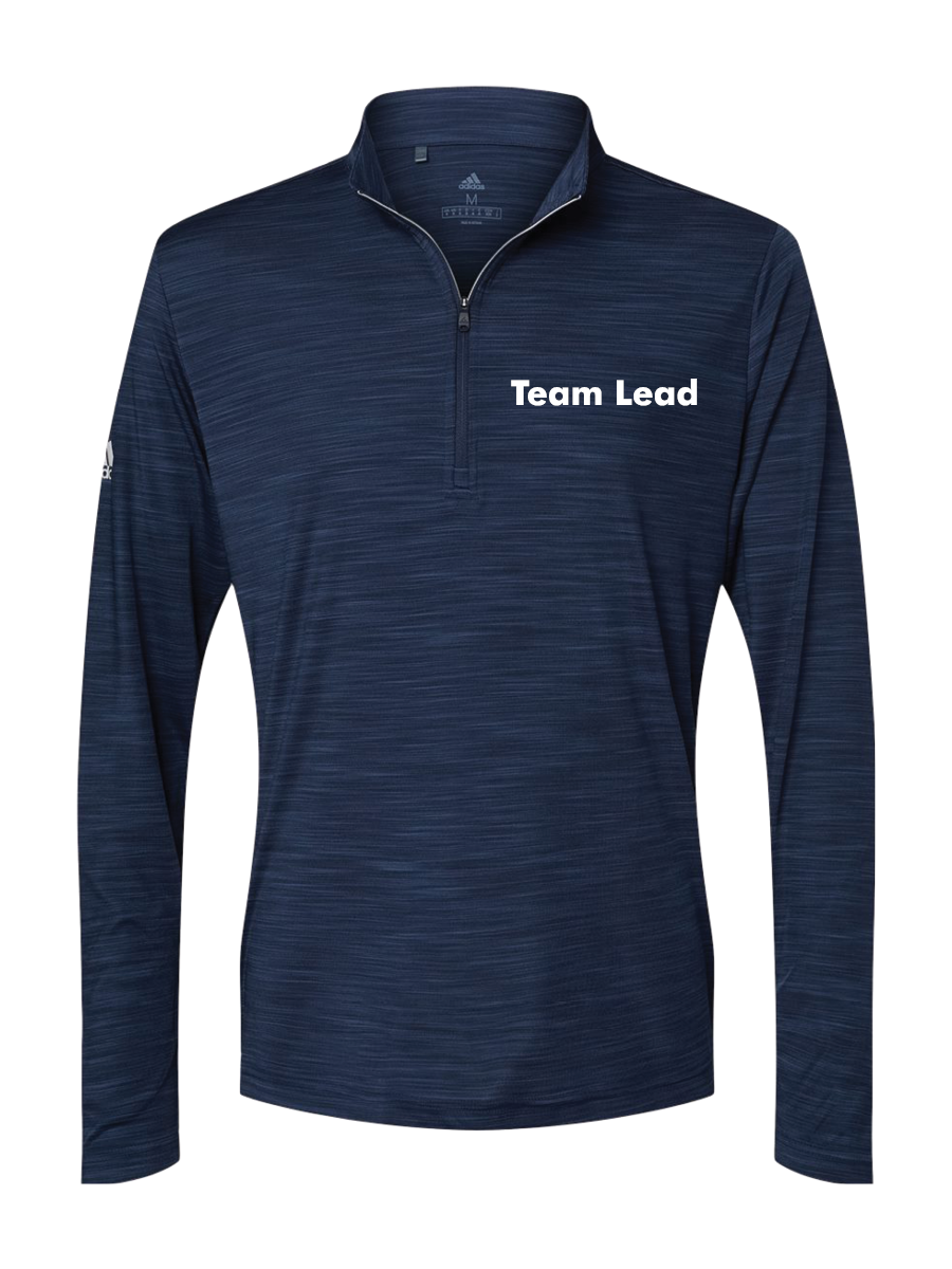 GymZone Adidas Men's Lightweight Mélange Quarter-Zip Pullover - Printed Logo