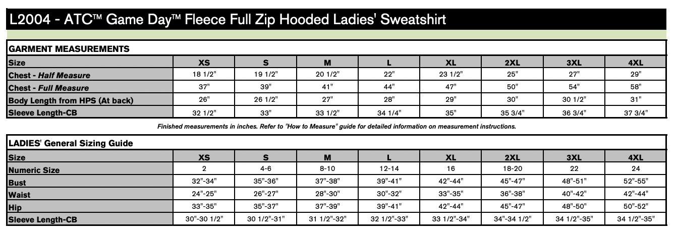 GymZone Ladies Game Day Fleece Full Zip Hoodie - Printed Logo