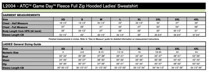 GymZone Ladies Game Day Fleece Full Zip Hoodie