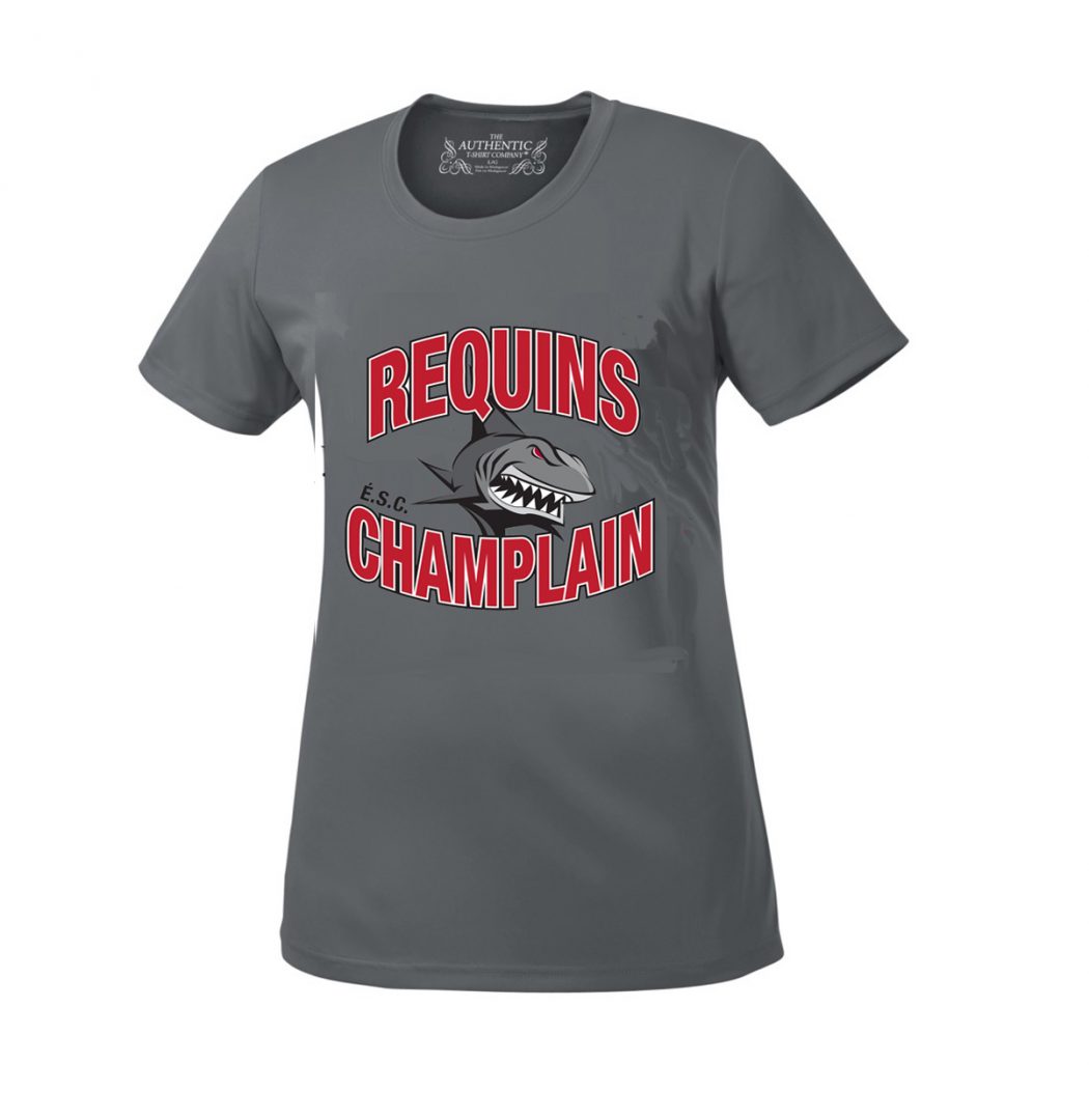 CHAMPLAIN - Printed Grey ProTeam T-Shirt (Ladies)