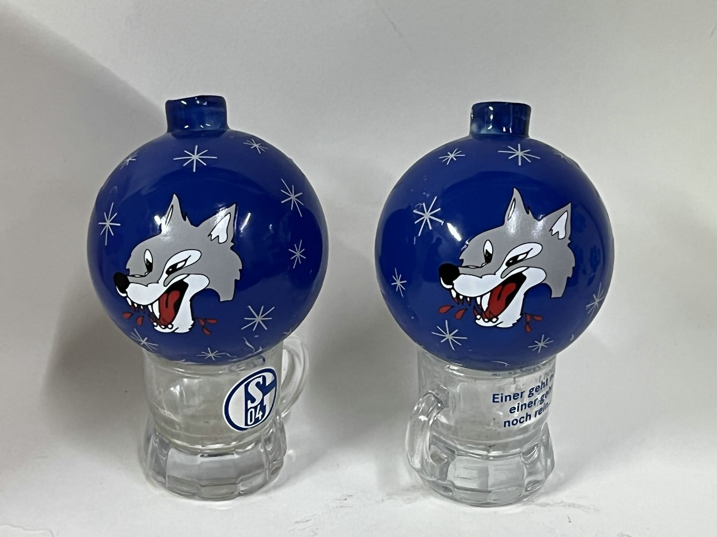Wolves Glass Christmas Ornament