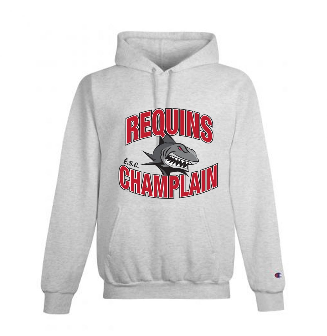 CHAMPLAIN - Embroidered Grey Champion Hoodie (Unisex)