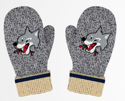 Wolves Snow Pepper Mittens